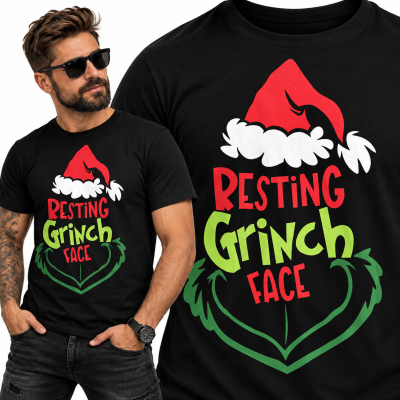 KOSZULKA ŚWIĄTECZNA GRINCH FACE